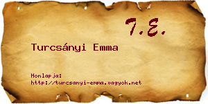 Turcsányi Emma névjegykártya