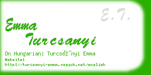 emma turcsanyi business card